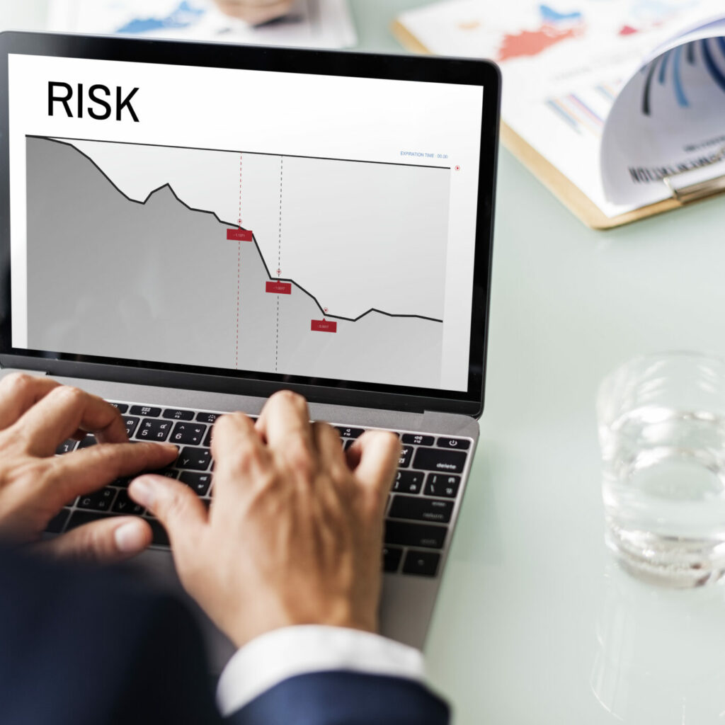 graph business financial investment risk word