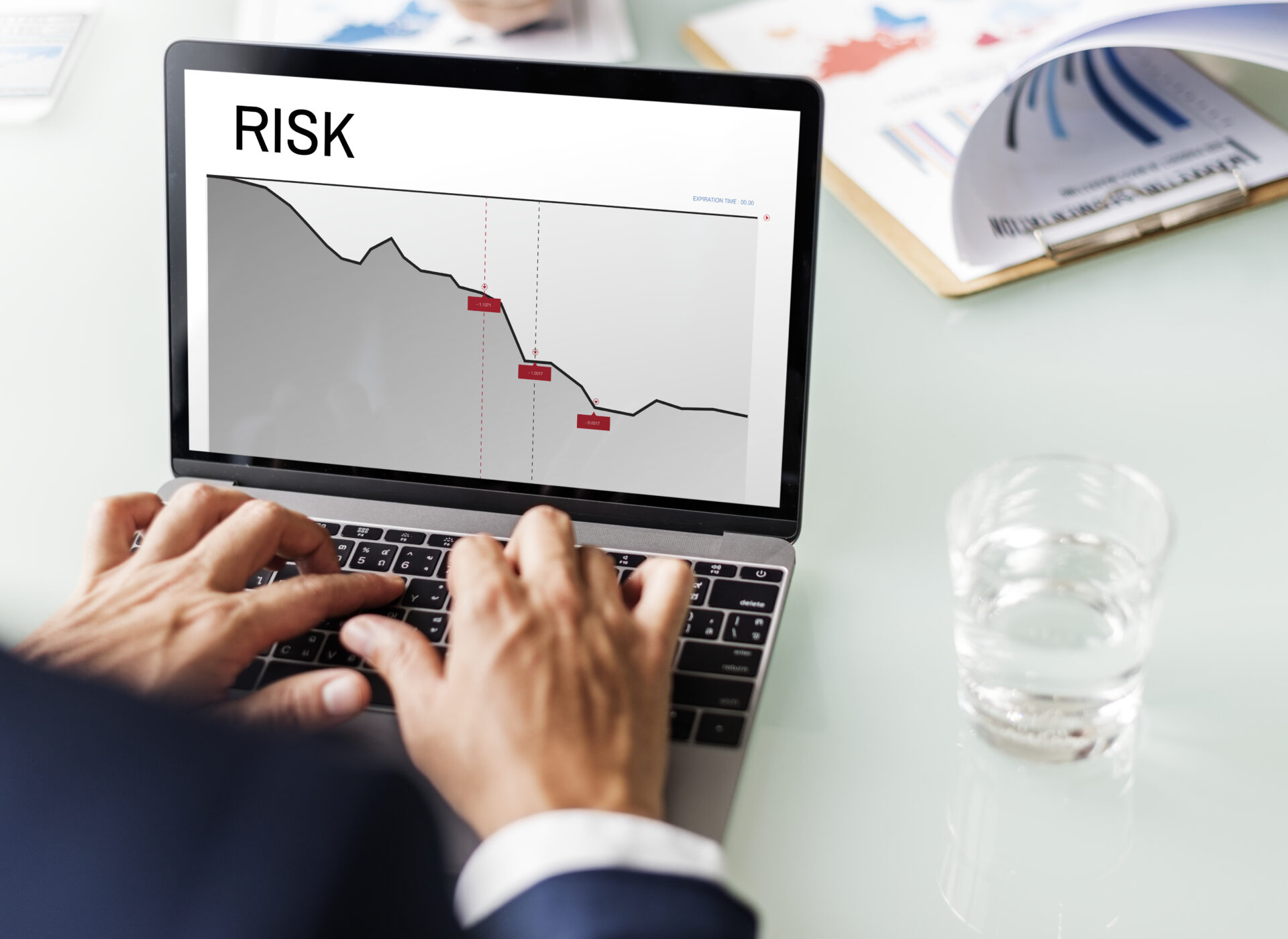 graph business financial investment risk word